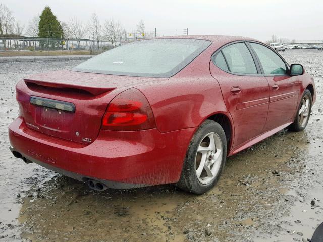 2G2WR524441364353 - 2004 PONTIAC GRAND PRIX RED photo 4