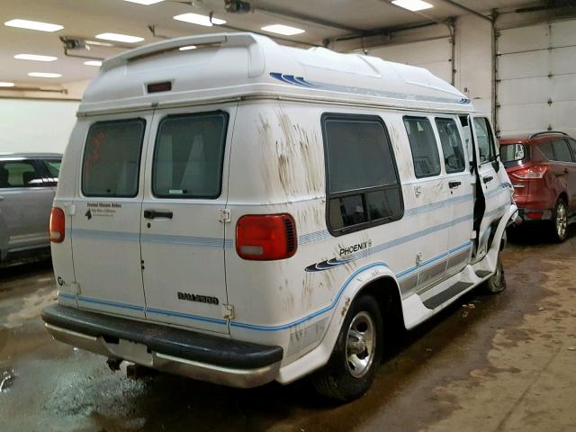 2B6HB21Y7SK564327 - 1995 DODGE RAM VAN B2 WHITE photo 4