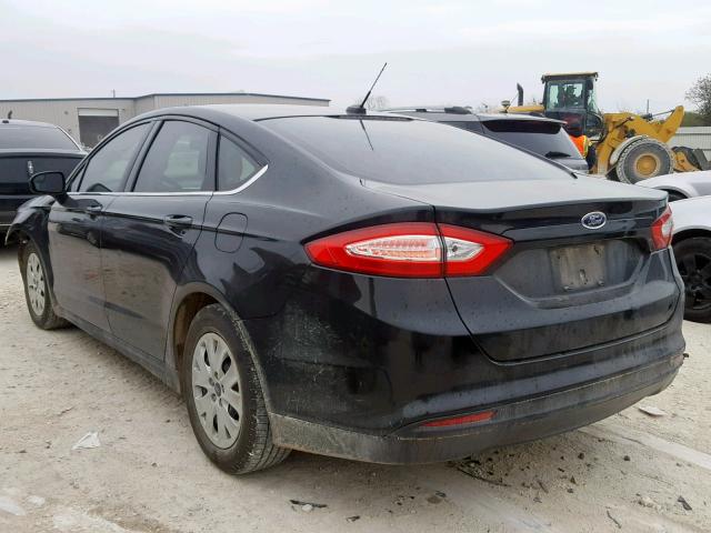 3FA6P0G73ER114404 - 2014 FORD FUSION S BLACK photo 3