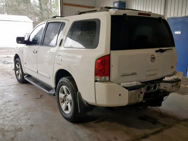 5N1AA08B16N718350 - 2006 NISSAN ARMADA SE WHITE photo 3