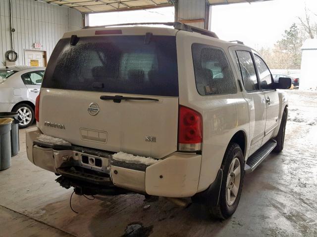 5N1AA08B16N718350 - 2006 NISSAN ARMADA SE WHITE photo 4