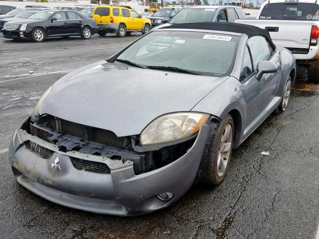 4A3AL35T57E006161 - 2007 MITSUBISHI ECLIPSE SP GRAY photo 2