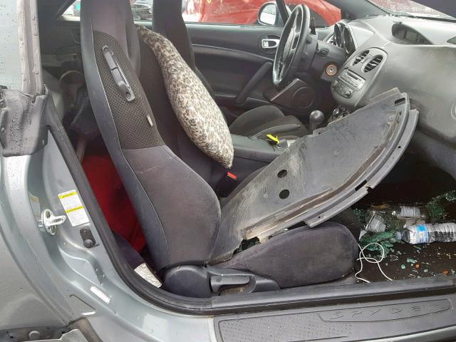 4A3AL35T57E006161 - 2007 MITSUBISHI ECLIPSE SP GRAY photo 5