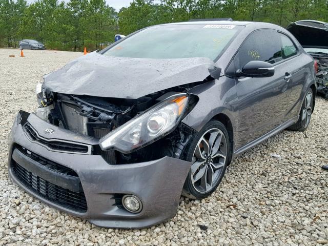 KNAFZ6A35F5377833 - 2015 KIA FORTE SX GRAY photo 2