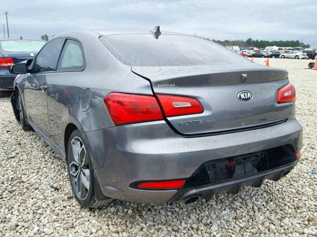 KNAFZ6A35F5377833 - 2015 KIA FORTE SX GRAY photo 3