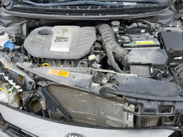 KNAFZ6A35F5377833 - 2015 KIA FORTE SX GRAY photo 7