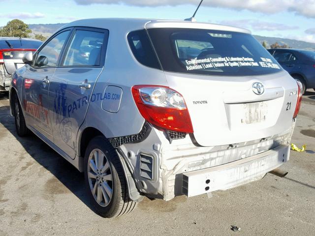 2T1KU40EX9C072987 - 2009 TOYOTA COROLLA MA SILVER photo 3