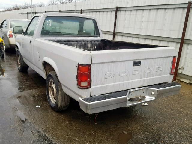 1B7GL26X6MS253856 - 1991 DODGE DAKOTA GRAY photo 3