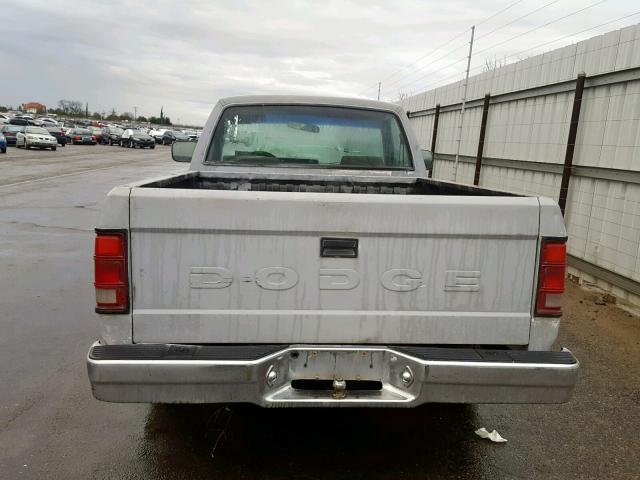 1B7GL26X6MS253856 - 1991 DODGE DAKOTA GRAY photo 6