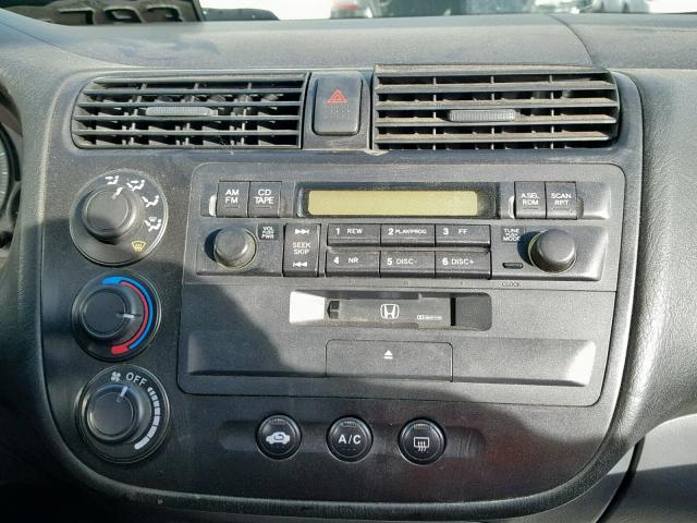 2HGES15241H620090 - 2001 HONDA CIVIC DX SILVER photo 9