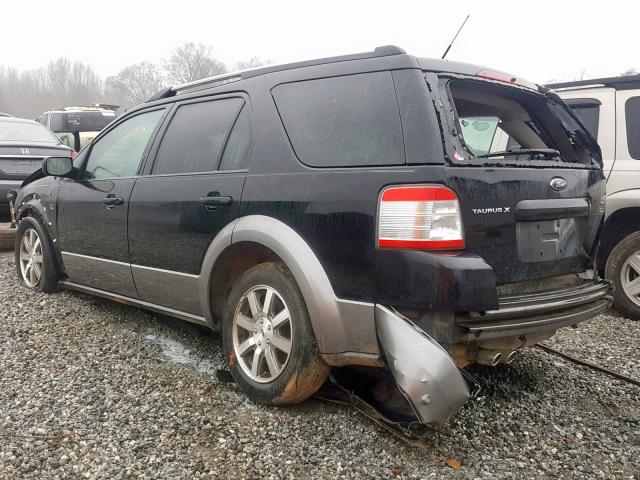 1FMDK02W78GA39342 - 2008 FORD TAURUS X S BLACK photo 3