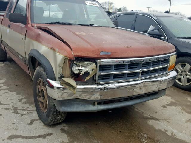 1B7FL23X7NS677970 - 1992 DODGE DAKOTA MAROON photo 9