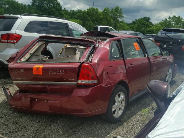 1G1ZT62875F181390 - 2005 CHEVROLET MALIBU MAX წითელი ფოტო 4