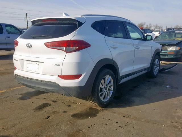 KM8J3CA45JU764947 - 2018 HYUNDAI TUCSON LIM WHITE photo 4