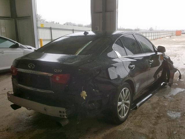 JN1BV7AR1EM694846 - 2014 INFINITI Q50 BASE BLACK photo 4