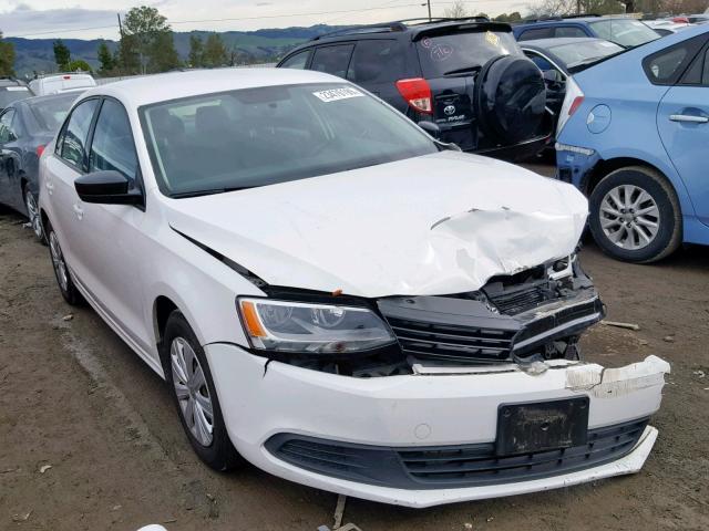 3VW2K7AJ1CM405009 - 2012 VOLKSWAGEN JETTA BASE WHITE photo 1