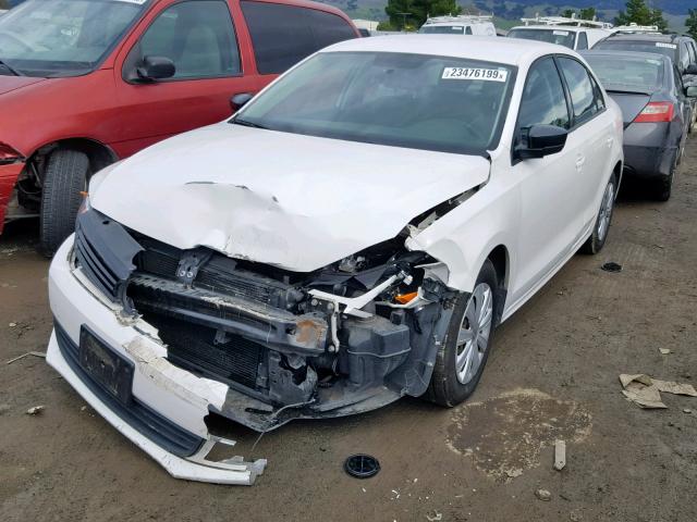 3VW2K7AJ1CM405009 - 2012 VOLKSWAGEN JETTA BASE WHITE photo 2