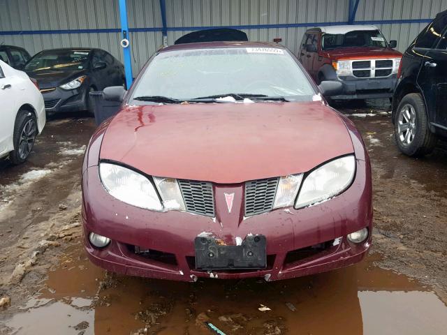 1G2JB12F837159595 - 2003 PONTIAC SUNFIRE MAROON photo 9