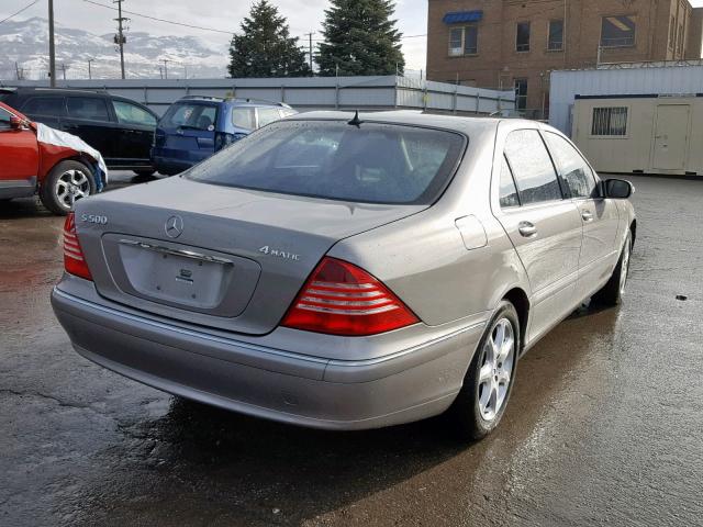 WDBNG84J45A450513 - 2005 MERCEDES-BENZ S 500 4MAT SILVER photo 4