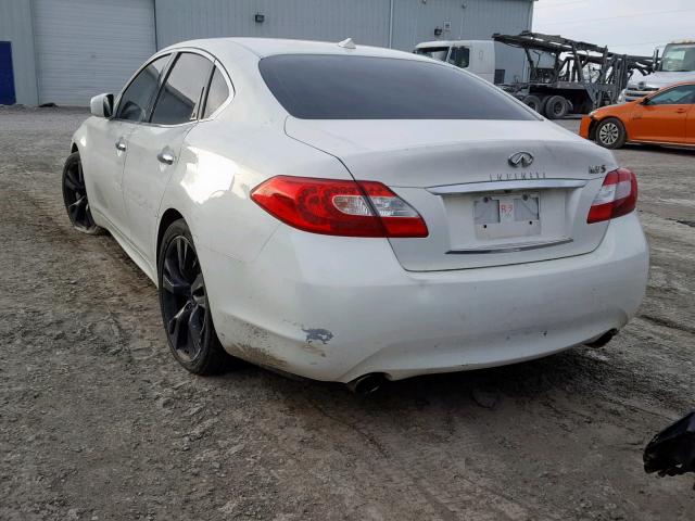 JN1BY1AP9BM322265 - 2011 INFINITI M37 WHITE photo 3