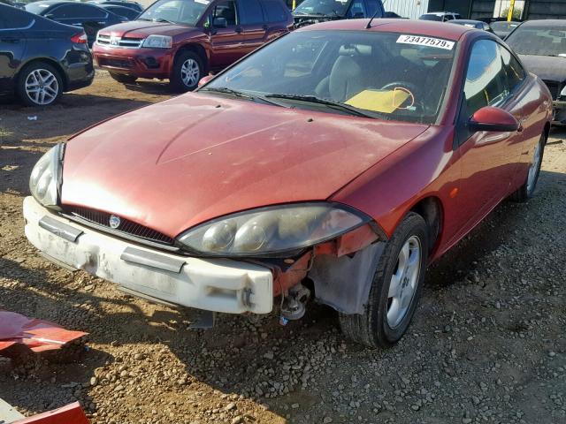 1ZWFT6030X5636129 - 1999 MERCURY COUGAR I4 RED photo 2