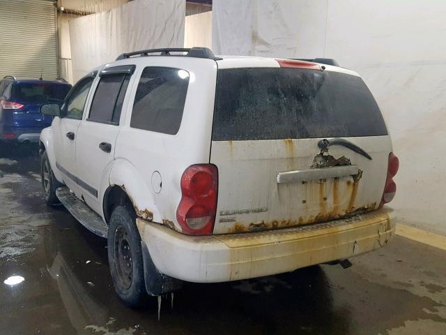 1D4HB48NX6F151439 - 2006 DODGE DURANGO SL WHITE photo 3