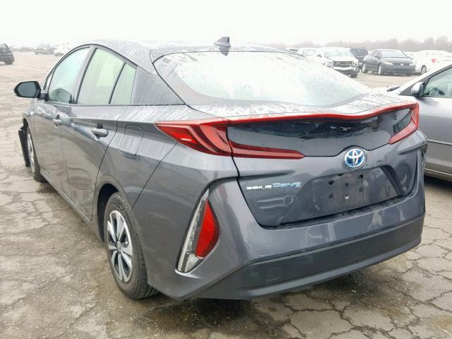 JTDKARFPXH3011242 - 2017 TOYOTA PRIUS PRIM CHARCOAL photo 3