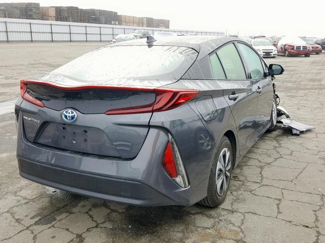 JTDKARFPXH3011242 - 2017 TOYOTA PRIUS PRIM CHARCOAL photo 4