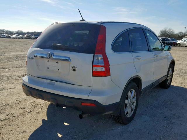 JHLRE48738C041690 - 2008 HONDA CR-V EXL WHITE photo 4
