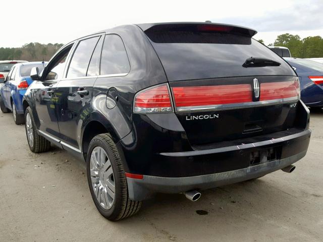 2LMDU68C88BJ21103 - 2008 LINCOLN MKX BLACK photo 3