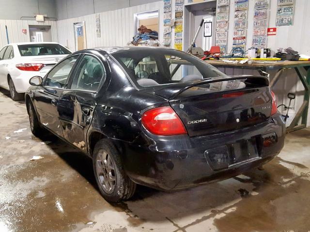 1B3ES56CX3D158973 - 2003 DODGE NEON SXT BLACK photo 3