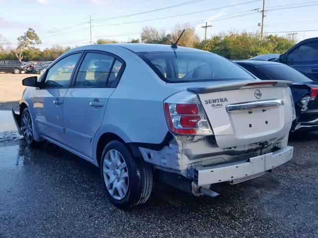 3N1AB6AP9CL720128 - 2012 NISSAN SENTRA 2.0 SILVER photo 3