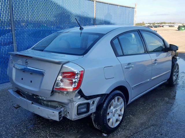 3N1AB6AP9CL720128 - 2012 NISSAN SENTRA 2.0 SILVER photo 4