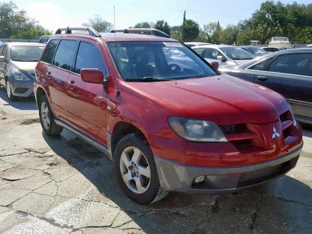 JA4LX41G23U060087 - 2003 MITSUBISHI OUTLANDER MAROON photo 1