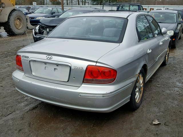 KMHWF35H95A107098 - 2005 HYUNDAI SONATA GLS SILVER photo 4