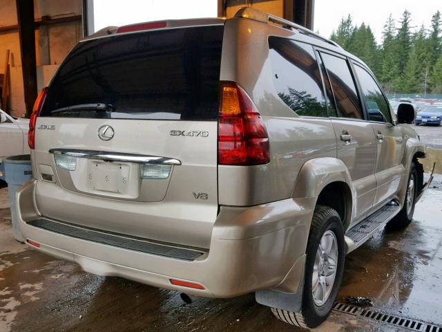 JTJBT20X150094547 - 2005 LEXUS GX 470 GOLD photo 4