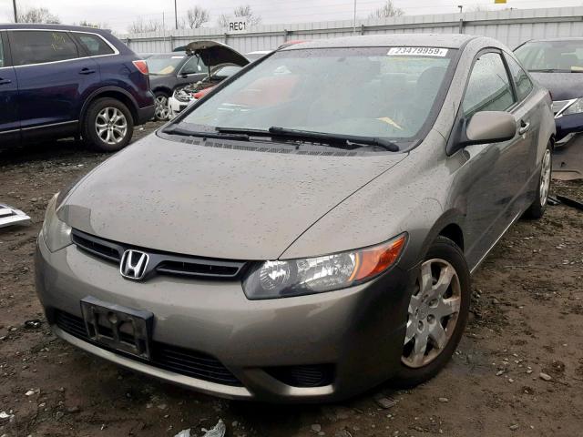 2HGFG12697H562144 - 2007 HONDA CIVIC LX GRAY photo 2