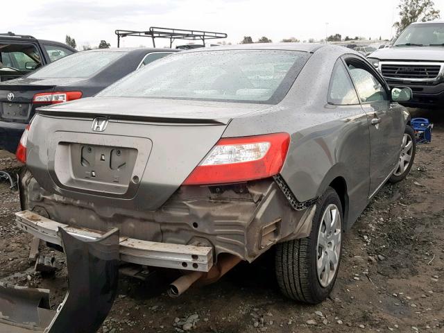 2HGFG12697H562144 - 2007 HONDA CIVIC LX GRAY photo 4