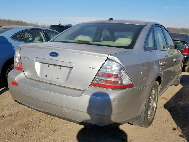 1FAHP24WX8G171257 - 2008 FORD TAURUS SEL SILVER photo 4