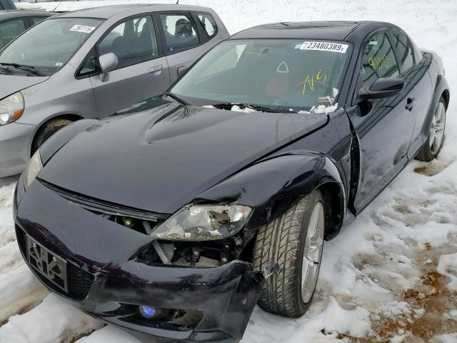 JM1FE173840137047 - 2004 MAZDA RX8 BLACK photo 2