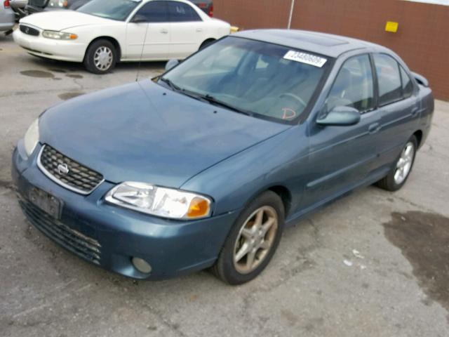 3N1BB51D91L124454 - 2001 NISSAN SENTRA SE BLUE photo 2