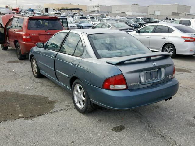 3N1BB51D91L124454 - 2001 NISSAN SENTRA SE BLUE photo 3