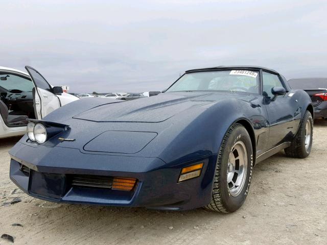 1G1AY876XBS409337 - 1981 CHEVROLET CORVETTE BLUE photo 2