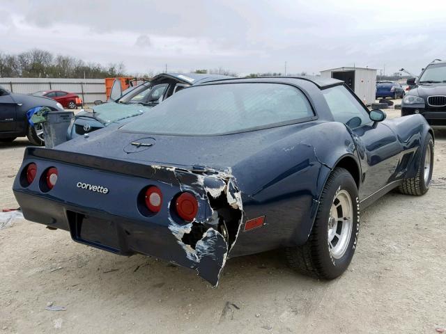 1G1AY876XBS409337 - 1981 CHEVROLET CORVETTE BLUE photo 4