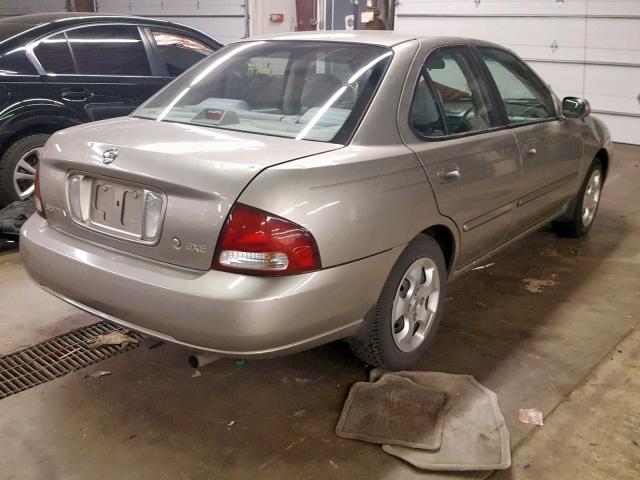 3N1CB51AX3L557181 - 2003 NISSAN SENTRA GXE BEIGE photo 4