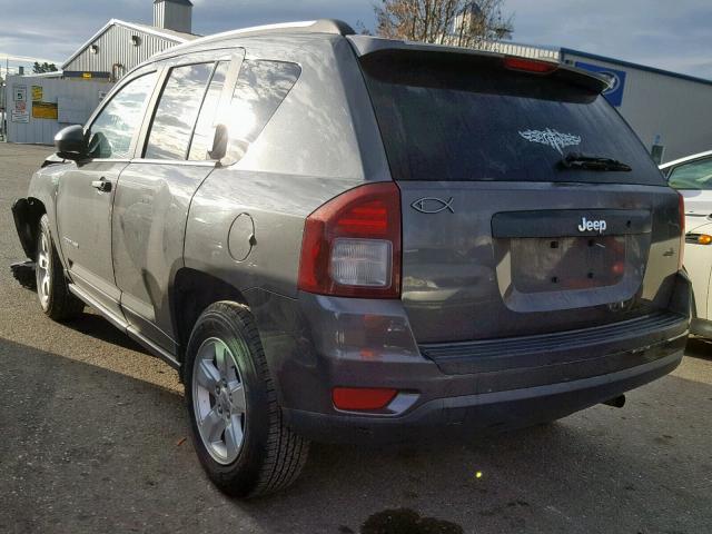 1C4NJCBA0ED743154 - 2014 JEEP COMPASS SP GRAY photo 3