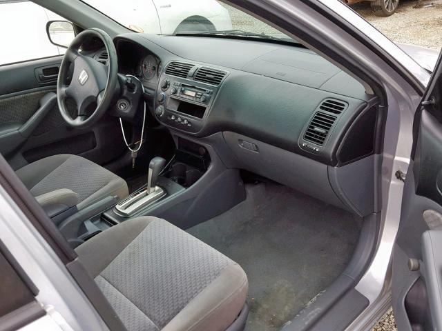 2HGES16344H642120 - 2004 HONDA CIVIC DX V GRAY photo 5