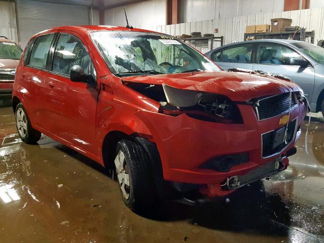 KL1TD66E09B651435 - 2009 CHEVROLET AVEO LS RED photo 1