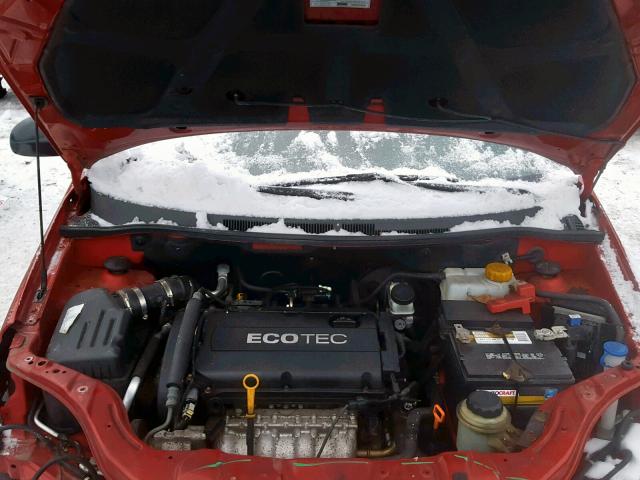 KL1TD66E09B651435 - 2009 CHEVROLET AVEO LS RED photo 7
