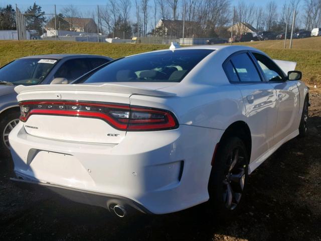 2C3CDXHG5KH565567 - 2019 DODGE CHARGER GT WHITE photo 4